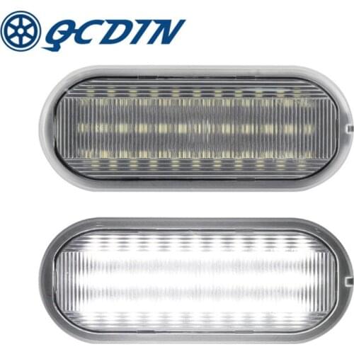 QCDIN 1 Pair Led Irradiate License Number Plate Lamp For Ford F-150 2015~2017 Raptor 2017-2018 Superduty 2017-2018 External Part