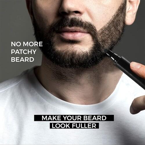 Hot sale Beard Pen Beard Filler Pencil And Brush Beard Enhancer Waterproof Moustache Coloring Shaping Tools Hair Pencil dropship