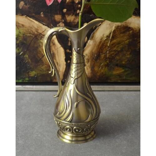 Style of the ancient bronze vase flower bottle Home Furnishing high-grade metal decoration model room decoration
