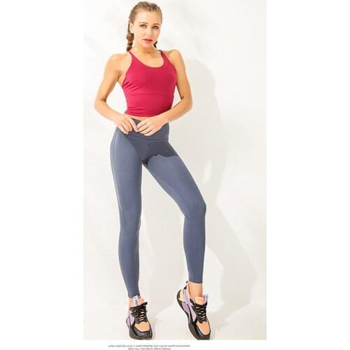 Spaghetti Strap Cross Beauty Back Exercise Bra Vest Top Solid Color Womens Shockproof Push Up Sports Yoga Workout Underwear