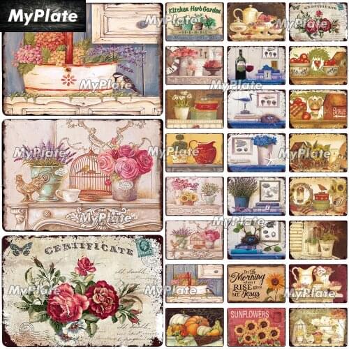 Garden Vintage Metal Sign Tin Sign Vintage Flower Decoration Plaque Home Wall Decor Bar Sign Home Decor Poster Drop Shipping