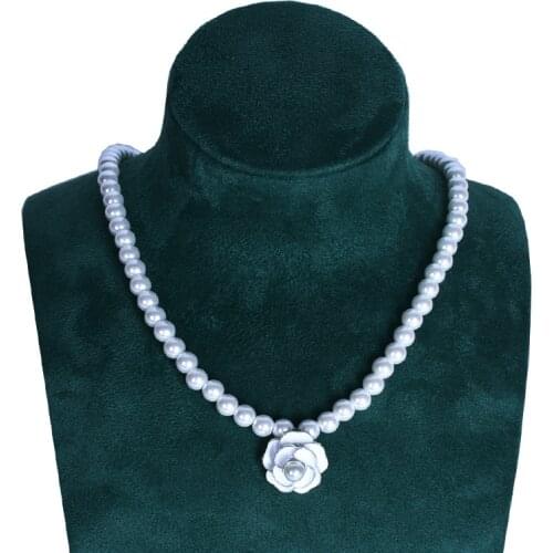 Pearl Necklace for women rose choker necklace spring new design jewelry pearl pandent