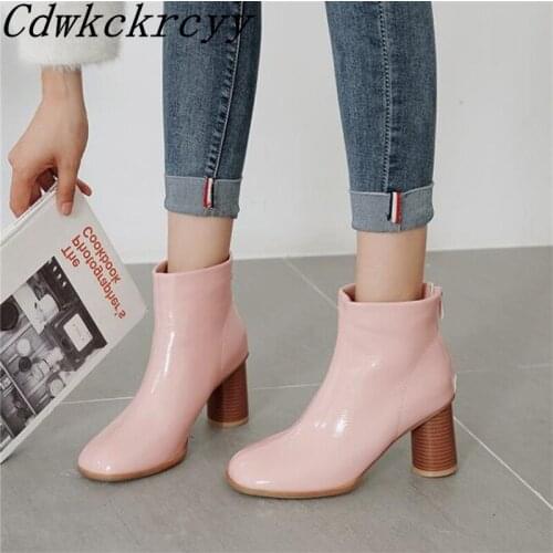Women Boots winter New pattern British style fashion High-heeled Women Boots Simplicity Cashmere Keep warm Women Boots size34-46