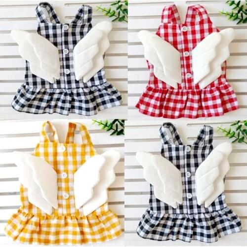 Small Dog Costume Cats Pet Dog Dress Summer Cute Wings Dog Skirt Puppy Apparel Yorkshire Pomeranian Poodle Schnauzer Clothing