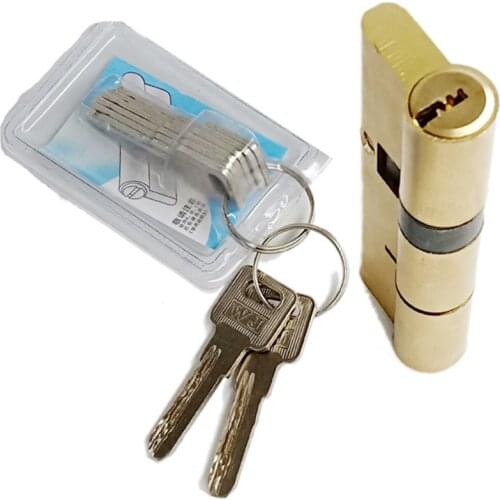 1Set Door Cylinder Biased Lock 70 80 90 100mm 8 Keys Anti-Theft Entrance Brass Door Lock Home Security With Keys Door Hardware