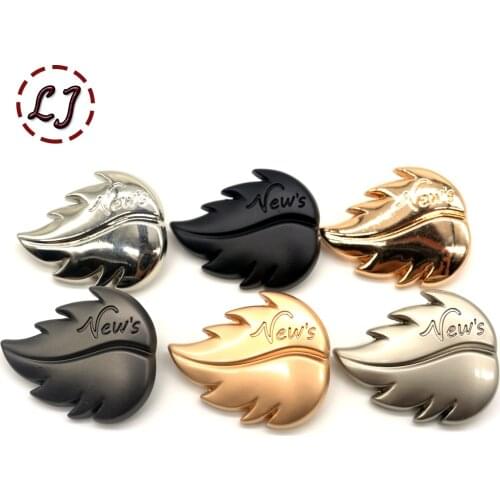 New 10pcs/lot high quality leaf style metal sewing button used for overcoat windcoat garment accessories decorative button DIY