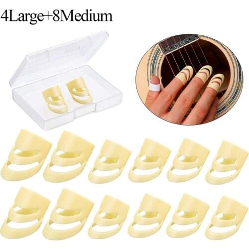 12pcs Guitar Picks Adjustable Finger Picks Guitar Finger Picks Guitar Thumb Picks Stringed Musical Instruments Guitarra Pick