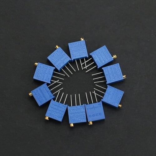20pcs/lot 3296W Trimmer Potentiometer Variable Resistor 100 Ohm 200 Ohm 1K 2K 20K 50K 100K 200K 500K 1M 10k potentiometer