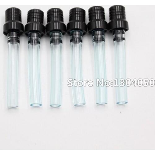 6PCS Black Motorcycle Fuel Gas Tank Cap Breather Vent Hose Anti Reverse Dirt Pit Bike MX