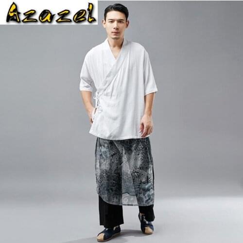 Azazel Hot Summer New Style Cotton Short Sleeve clothes Men Retro Casual Fashion Shirts Mens T-Shirts male Tops M-XL