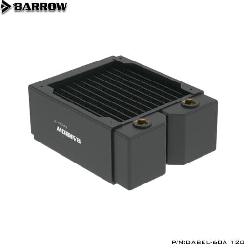 BARROW 60mm Thickness Copper 120mm Radiator Computer Water Discharge Liquid Heat Exchanger G1/4 Threaded use for 12cm Fans