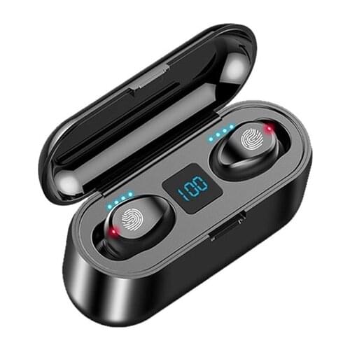 F9 TWS Wireless Headsets Noise Cancelling Sports Headphones Touch Control Support IOS Android Phone HD Call