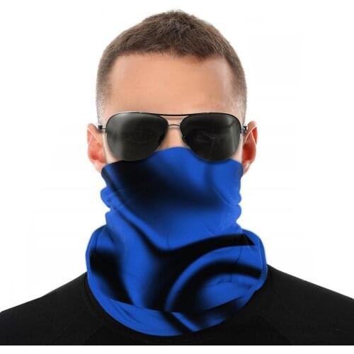 Liquid Blue Color Scarf Half Face Mask Unisex Fashion Tube Mask Seamless Bandanas Polyester Headband Biking Hiking