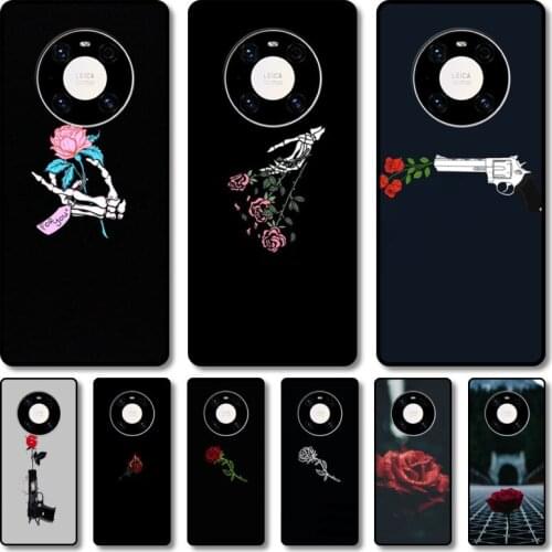 Rose lover Phone Case For Huawei mate 40 30 10 20 40 8 9 Lite Z Pro RS black cell shell