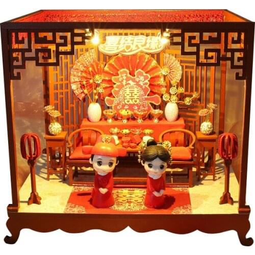 Kids Toys Diy Dollhouse Assemble Wooden Miniatures Doll House Furniture Miniature Dollhouse Puzzle Educational Toys For Children