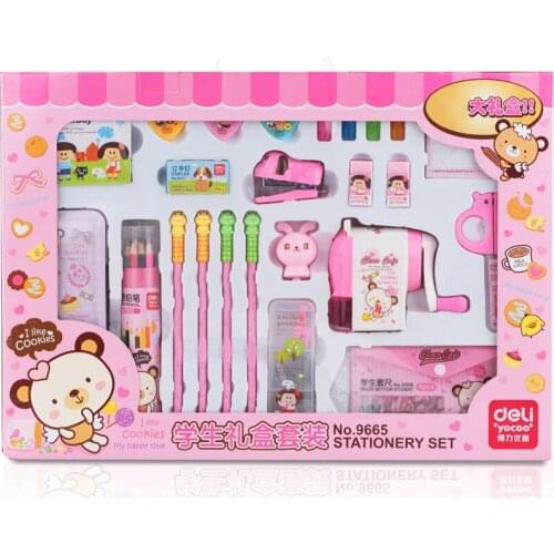 DL Effective 9665 students stationery stationery primary school spree childrens Day gift learning stationery gift set