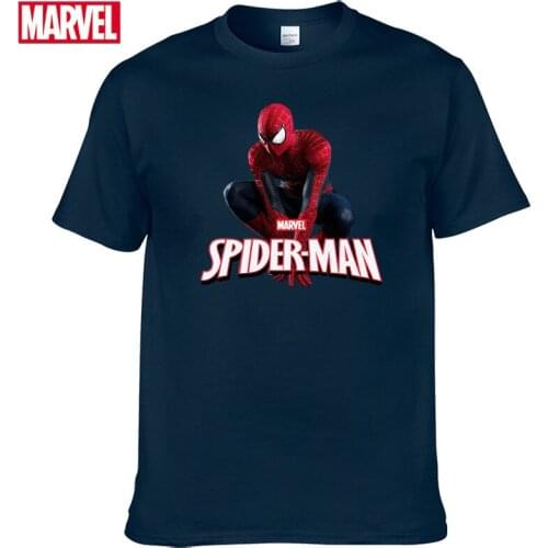 Marvel The Avengers spiderman t-shirt Comfortable 100% cotton Fashion clothes for teens Summer Tops tshirts men t shirt #66