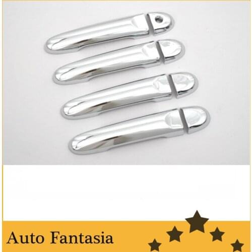 Flexible chrome trim Chrome Door Handle Cover for Nissan March Micra K13 10-13-Free Shipping