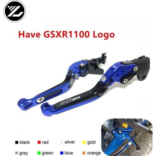 Have GSXR1100 Logo For SUZUKI GSXR1100 1989-1998 Motorcycle Folding Extendable Brake Clutch Levers Motorbike Brakes
