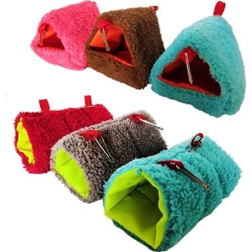 Small Pet Cage Hamster Nest New Born Animal Bird Cage Yurt House Hanging Hammock Bed Fleece Pet Supplies for Small Mini Pet