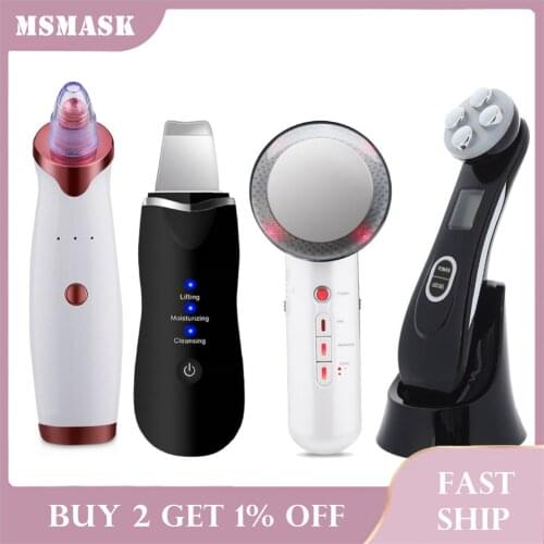 EMS Mesotherapy RF Radio Frequency Facial Beauty+Blackhead Remover+Ultrasoic Skin Scrubber+Infrared Body Slimming Massager