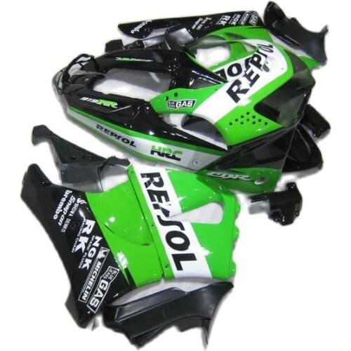 Motorcycle fairing kit for HONDA CBR900RR 919 1998 1999 Green Black Fairings CBR919RR 98 99 XF77