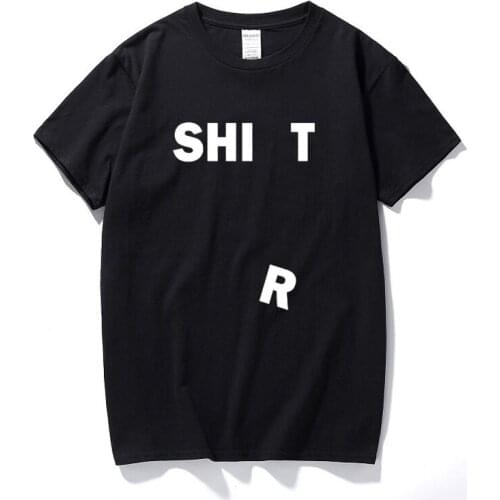 100% Cotton Men Tshirt Cool Letter Shirt Casual Short Sleeve T-shirt Men Funny T shirts New Summer Camisetas Hombre Tops