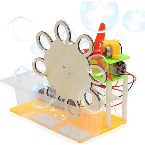 Science Toys Children DIY Electric Bubble Machine Fun Elementary School Students Hand-assembled Materials Educational Toys