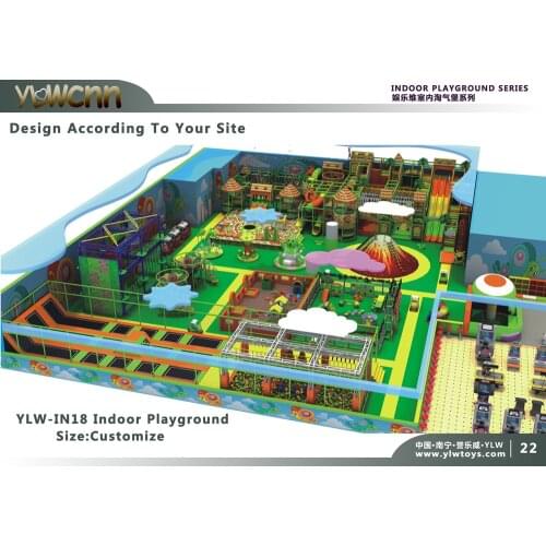 Ninja course with sponge pit trampoline bed with crazy slide physical items with ball pool baby play area in one park