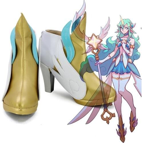 Hot Game LOL Soraka Star Guardian Cosplay Shoes High Heels Boots Custom Made Any Size
