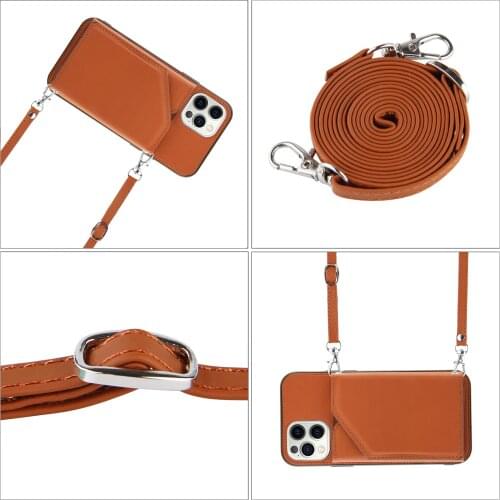Good hand Feeling Leather Phone case with Strap