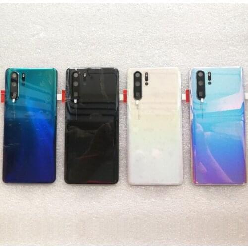 Original Back Door cover For Huawei P30 / P30 Pro Battery Cover 3D glass Housing + Camera Flash lens Replacement Parts