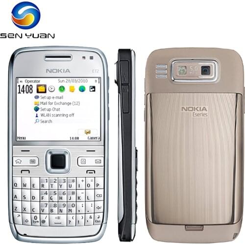 Original Nokia E72 GSM 3G Mobile Phone 5MP 2.36'' Unlocked WiFi Support English&Russian&Arabic Keyboard Symbian OS Cellphone