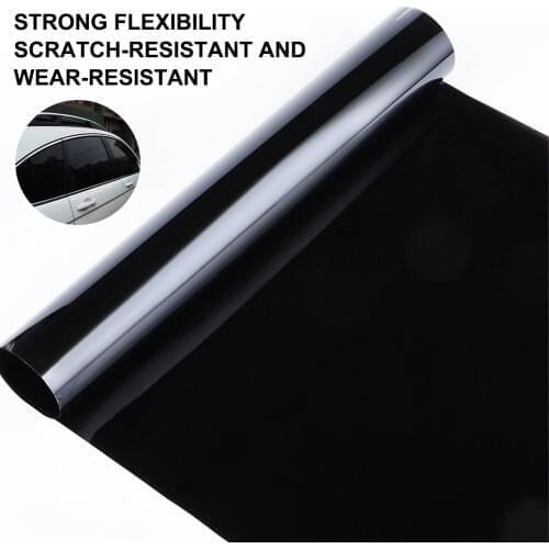 50*300cm Black Car Window Flim Static Cling Privacy Sun Blocking Anti UV Window Tint Opaque Window Film for Car Bedroom Restroom