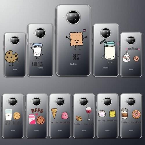 Milk Biscuits BFF Best Friends Phone Case Transparent for Xiaomi mi Redmi note 10 t 8 9 pro lite 11 Samsung S 8 9 10 20