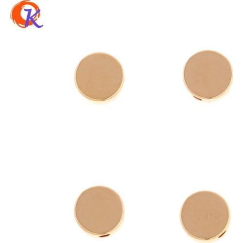 Cordial Design 100Pcs 8*8MM DIY Connectors/Jewelry Accessories/Round Coin Shape/Genuine Gold Plating/Hand Made/Earring Findings