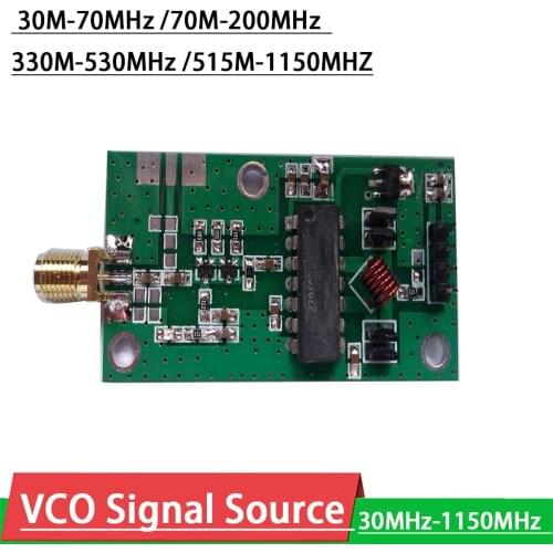 VCO 30-1150MHz Voltage controlled oscillator RF Signal Source Generator FOR Ham Radio Amplifier measurement, jammer antenna