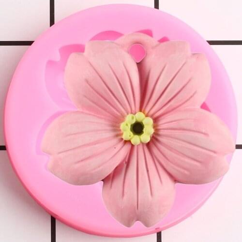 Cherry Flower Silicone Mold Candy Chocolate Baking Fondant Molds DIY Cake Decorating Tools Aromatherapy Wax Clay Candle Moulds