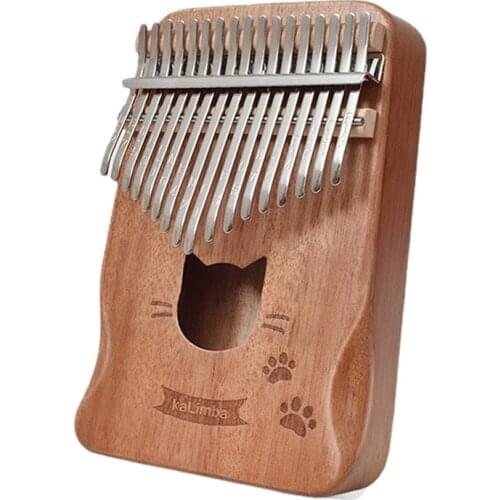 High Quality Kalimba Mini Thumb Piano Solid Wood Gift Kalimba 17 Key Engrave Portable Piano De Pulgar Musical Instruments DE50MZ