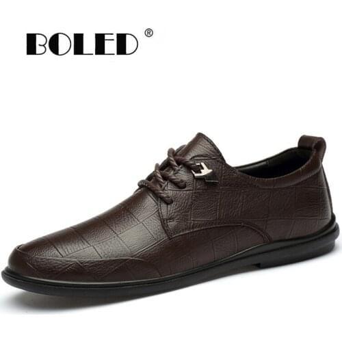 High Quality Natural leather Shoes Men Waterproof Autumn Men Shoes Classic Outdoor Casual Shoes Flats Dropshipping