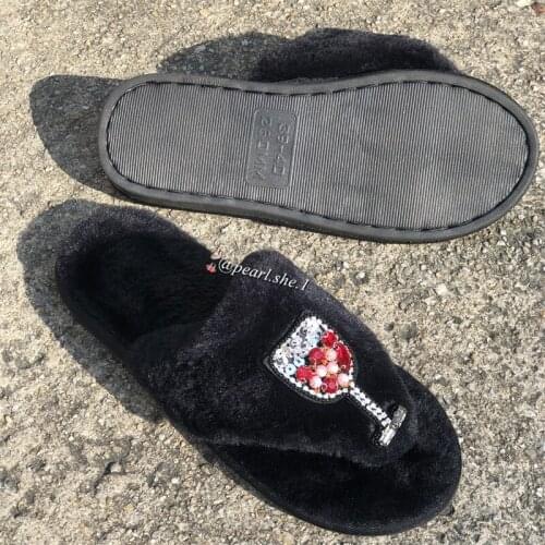 2021 New Female Designer Snug Fur slippers Outside shoes designer slippers famous brands Comfortable Faux Fox fur Winter slipper