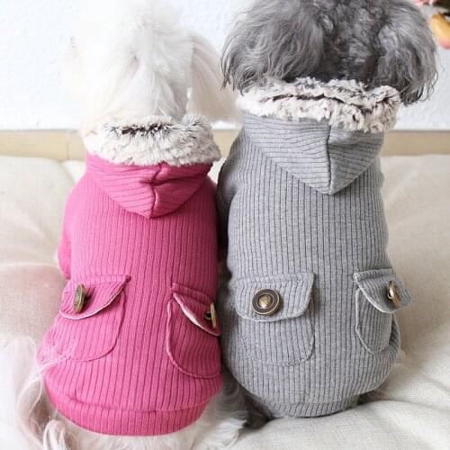 Winter Dog Clothes Thick Warm Clothes For Small Dogs Hooded Puppy Pet Dog Coat Jacket Classic Chihuahua Yorkie Clothing Outfits