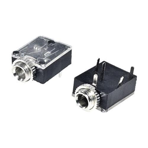 10/20Pcs PJ-324M 3.5mm Stereo Audio Socket Headphone Female Connector PJ324M 5Pin PCB Panel Mount 3.5mm Jack With Nut Black