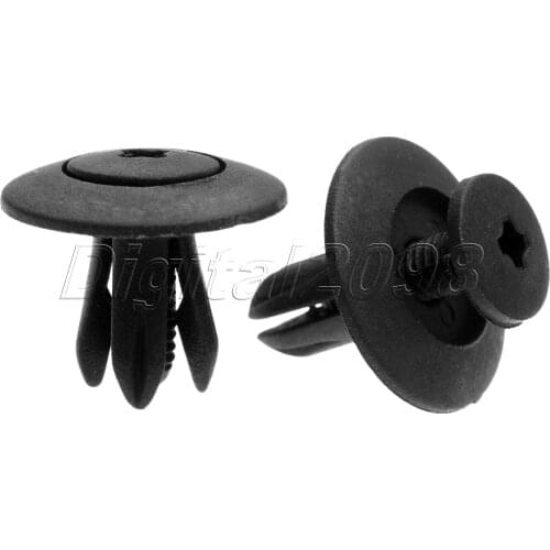 100Pcs Car Plastic Rivets Retainer 6mm Hole Push Pin Engine Cover Fender Bumper Fasteners Car Door Trim Panel Clips For Toyota