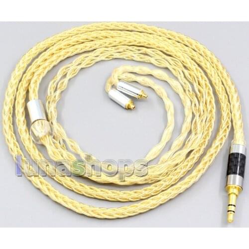3.5mm 2.5mm 8 Cores 99.99% Pure Silver + Gold Plated Earphone Cable For AKG N5005 N30 N40 MMCX LN006480