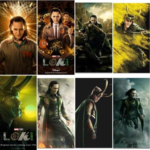 5D DIY Diamond Painting Marvel Thor Loki Season 1 Hit TV Series Propaganda Diamond Mosaic Embroidery Cross Stitch Art Home Decor