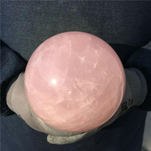 Large size Natural Pink Rose Quartz Magic Crystal Healing Ball Sphere