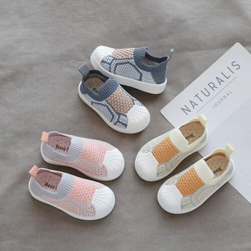 Children Shoes Kids Mixed Color Sneakers Breathable Boys Girls Loafers Slip-on Casual Shoes Soft Bottom SBD001