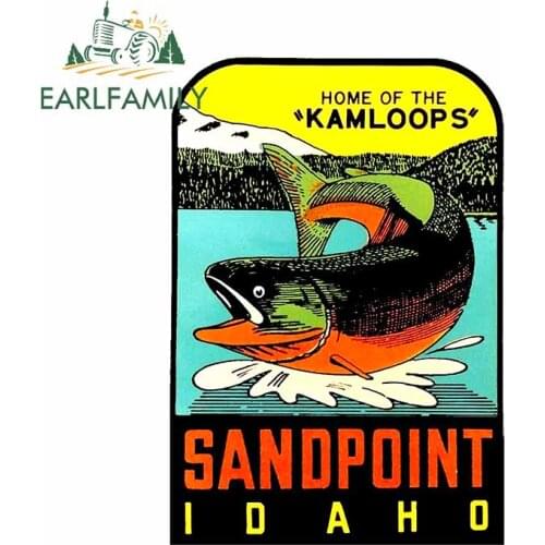EARLFAMILY 13cm x 9cm For Sandpoint Idaho Poster Motorcycle Car Stickers DIY Graphics Decal Car Styling Graffiti Decoration