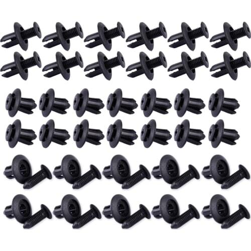 Beler 50pcs Universal Push Type Mud Guard Bumper Retainer Clips Fit for Hyundai Accent Sonata Tucson KIA Sedona 86950-28000